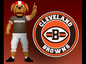 NFL - CLEVELAND BROWNS FOOTBALL MASCOT STATUE - 3D PRINT 3Dプリントモデル