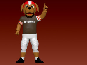 NFL - CLEVELAND BROWNS FOOTBALL MASCOT STATUE - 3D PRINT Modello di stampa 3D