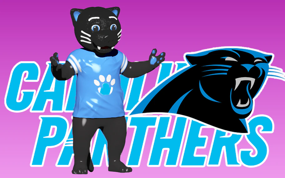 NFL - CAROLINA PANTHERS FOOTBALL MASCOT STATUE - 3D PRINT 3D Print Model .c4d .max .obj .3ds .fbx .stl .blend 