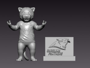 NFL - CAROLINA PANTHERS FOOTBALL MASCOT STATUE - 3D PRINT 3D Принт Модель