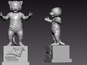 NFL - CAROLINA PANTHERS FOOTBALL MASCOT STATUE - 3D PRINT 3D Принт Модель