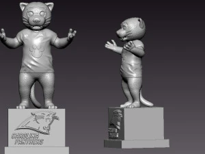 NFL - CAROLINA PANTHERS FOOTBALL MASCOT STATUE - 3D PRINT 3D Print Model
