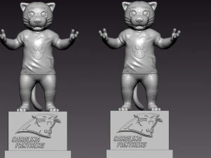 NFL - CAROLINA PANTHERS FOOTBALL MASCOT STATUE - 3D PRINT 3D Print Model