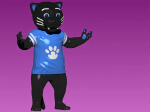 NFL - CAROLINA PANTHERS FOOTBALL MASCOT STATUE - 3D PRINT 3D Print Model