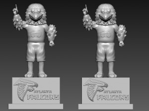 NFL - ATLANTA FALCONS FOOTBALL MASCOT STATUE - FREDDIE FALCON Modello di stampa 3D