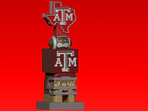 TIKI TOTEM - TEXAS AM AGGIES - 3D PRINT - CNC - NCAA 3D Print Model