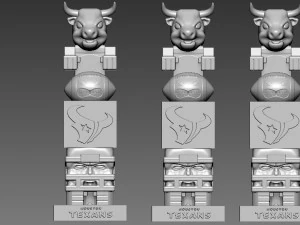 TIKI TOTEM - STATUA HOUSTON TEXANS - DRUKU 3D - CNC - NFL Model do druku 3D
