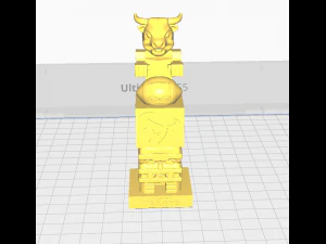 TIKI TOTEM - HOUSTON TEXANS STATUE - 3D PRINT - CNC - NFL 3D Print Model