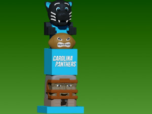 TIKI - NFL - CAROLINA PANTHERS FOOTBALL STATUE - 3D PRINT - CNC Modelo de Impressão 3D