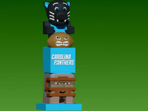 TIKI - NFL - CAROLINA PANTHERS FOOTBALL STATUE - 3D PRINT - CNC 3D Print Model
