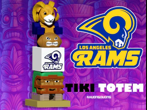 TIKI - NFL - LOS ANGELES RAMS STATUE DECOR - GARDEN 3D Print Model