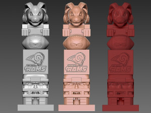TIKI - NFL - LOS ANGELES RAMS STATUE DECOR - GARDEN 3Dプリントモデル