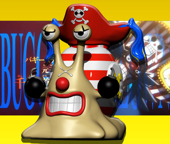 DEN DEN MUSHI - BUGGY - ONEPIECE 3D Print Model .c4d .max .obj .3ds .fbx .stl .blend 