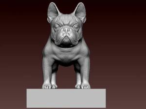 FRENCH DOG - DECOR STATUE MASCOT DESTOP - 3D PRINT 3D Print Model