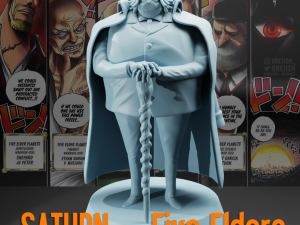 SATURN - FIVE ELDERS - ONE PIECE 3D Принт Модель