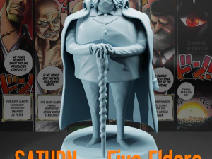SATURNE - CINQ ANCIENS - ONE PIECE Modèles 3D en vedette