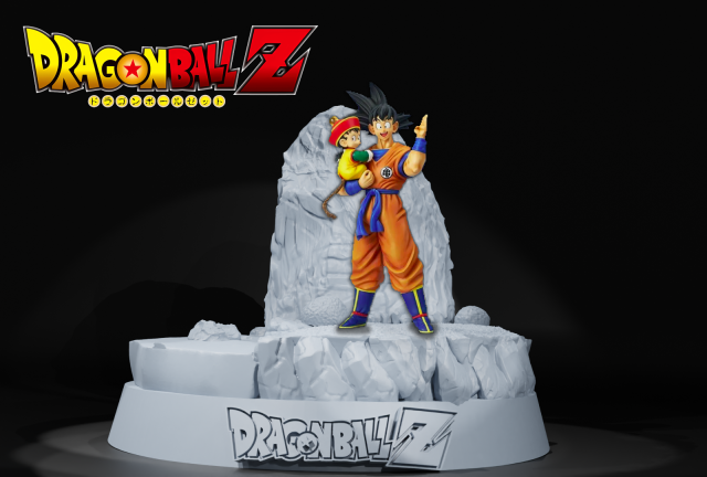BASE GOKU GOHAN - DRAGON BALL - SPLIT PART Modello di stampa 3D .c4d .max .obj .3ds .fbx .stl .blend 