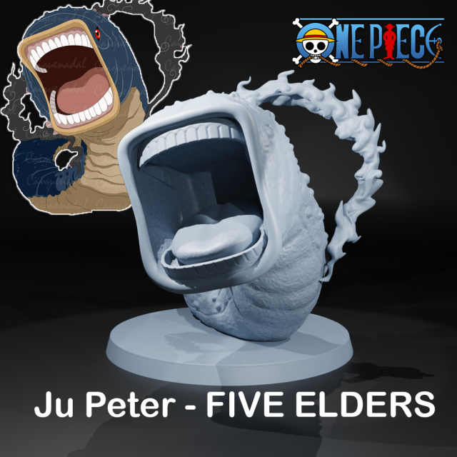 JU PETER - FIVE ELDER - ONE PIECE 3D Print Model .c4d .max .obj .3ds .fbx .stl .blend 