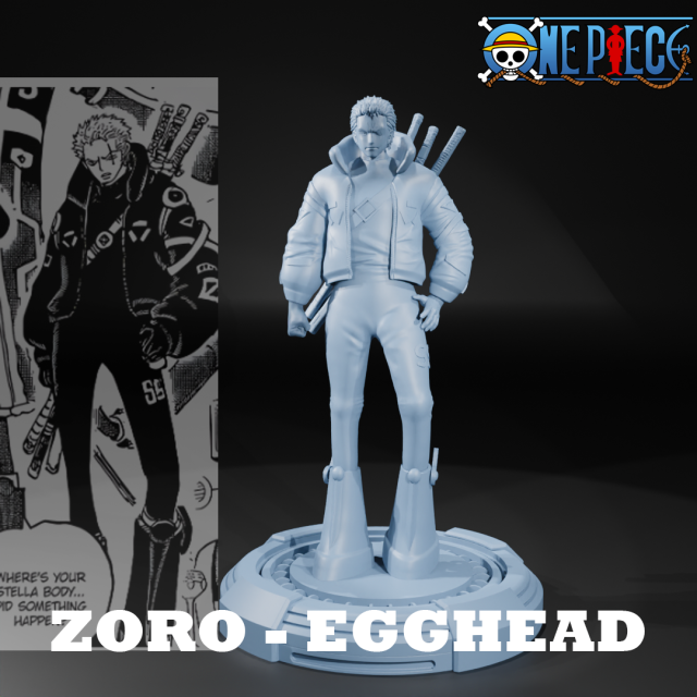 ZORO - EGGHEAD ARC - ONE PIECE 3D 프린트 모델 .c4d .max .obj .3ds .fbx .stl .blend 
