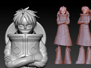RUFY - TESTA D'UOVO - ONE PIECE Modello di stampa 3D