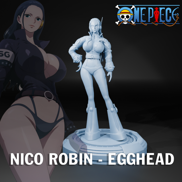 NICO ROBIN FANART - EGGHEAD - ONE PIECE 3D Принт Модель .c4d .max .obj .3ds .fbx .stl .blend
