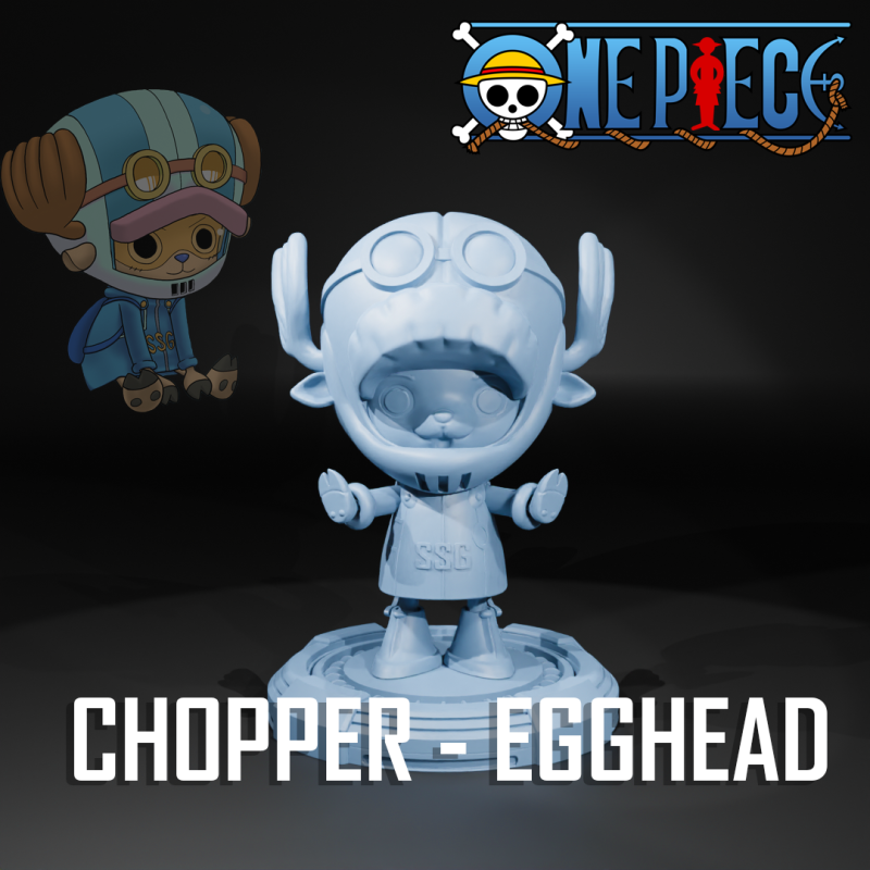 CHOPPER EGGHEAD - ONE PIECE FANART 3D प्रिंट मॉडल .c4d .max .obj .3ds .fbx .stl .blend 