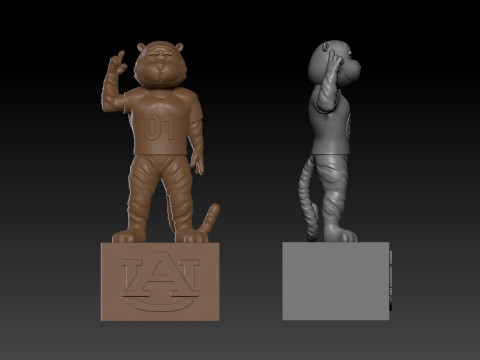 NCAA - AUBURN TIGERS FOOTBALL MASCOT - 3D PRINT 3D-Druckmodell