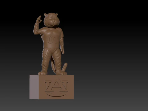 NCAA - AUBURN TIGERS FOOTBALL MASCOT - 3D PRINT 3D Print Model
