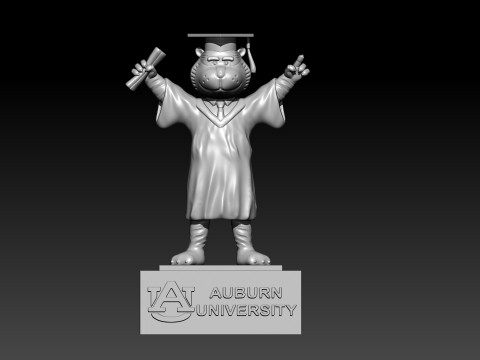 GRADUATION MASCOT AUBURN UNIVERSITY - 3D PRINT 3D Print Model