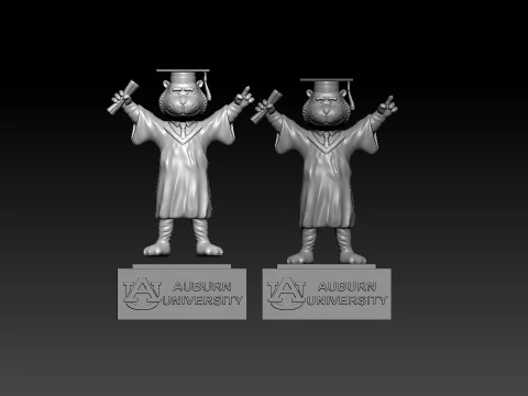 GRADUATION MASCOT AUBURN UNIVERSITY - 3D PRINT 3D Print Model