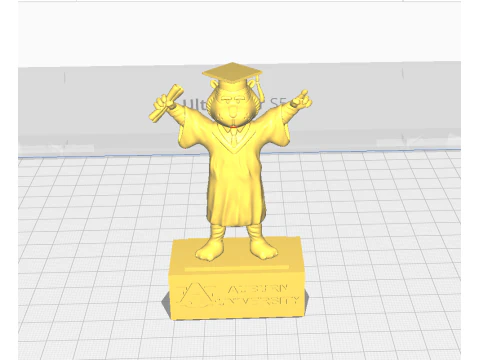 GRADUATION MASCOT AUBURN UNIVERSITY - 3D PRINT 3D Print Model