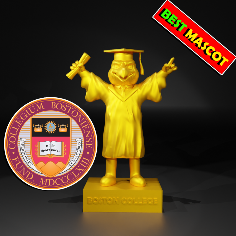 GRADUATION MASCOT BOSTON COLLEGE STATUE - 3D PRINT 3D Принт Модель .c4d .max .obj .3ds .fbx .stl .blend 