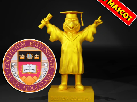 MASCOTA DE GRADUACI&Oacute;N ESTATUA DE LA UNIVERSIDAD DE BOSTON - IMPRESI&oacute;N 3D Modelo de impresión 3D