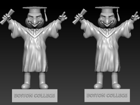GRADUATION MASCOT BOSTON COLLEGE STATUE - 3D PRINT 3D Принт Модель