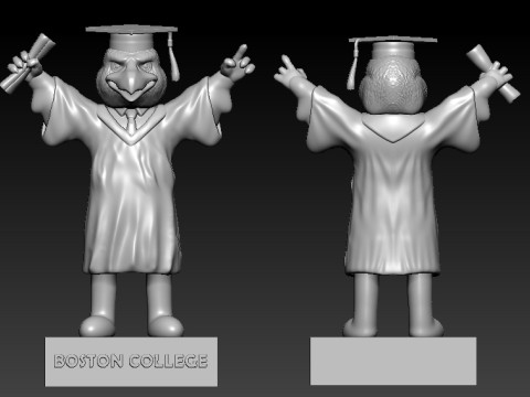 GRADUATION MASCOT BOSTON COLLEGE STATUE - 3D PRINT 3D Принт Модель