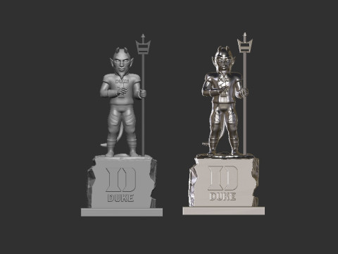 NCCA - DUKE MASCOT STATUE - BLUE DEVIL- 3D PRINT 3D Print Model