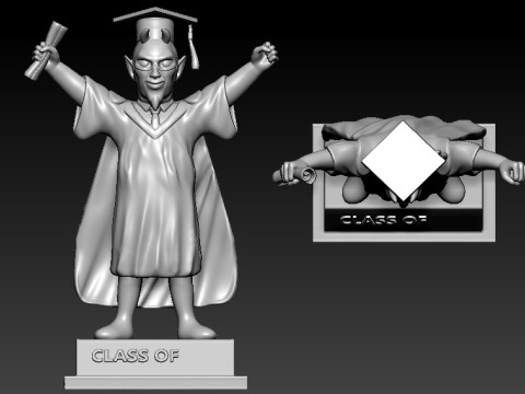 GRADUATION MASCOT DUKE UNIVERSITY - 3D PRINT 3D Принт Модель