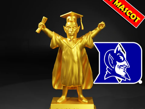 GRADUATION MASCOT DUKE UNIVERSITY - 3D PRINT 3D Print Model
