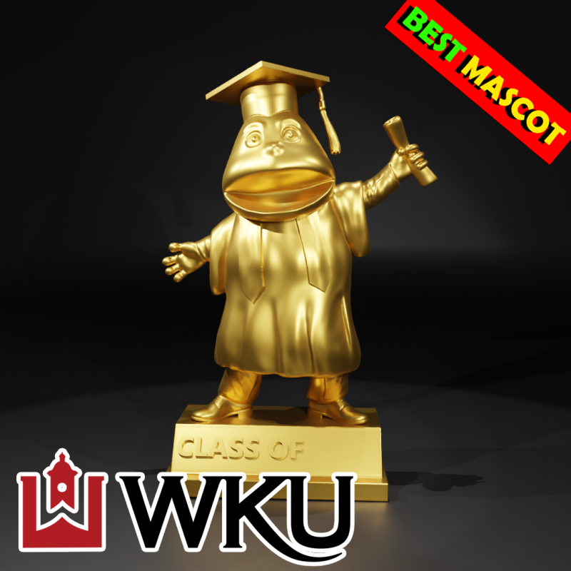 GRADUATION MASCOT WESTERN KENTUCKY UNIVERSITY - 3D PRINT 3D Принт Модель .c4d .max .obj .3ds .fbx .stl .blend 