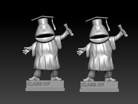 GRADUATION MASCOT WESTERN KENTUCKY UNIVERSITY - 3D PRINT 3D Принт Модель