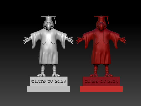 GRADUATION MASCOT UNIVERSITY OF LOUISVILLE - 3D PRINT Model do druku 3D