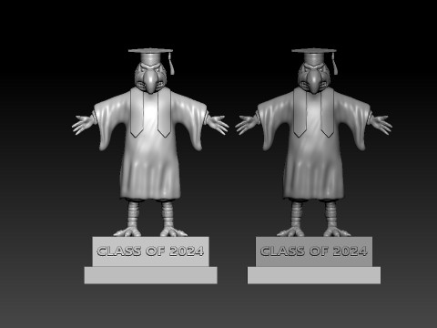 GRADUATION MASCOT UNIVERSITY OF LOUISVILLE - 3D PRINT Model do druku 3D