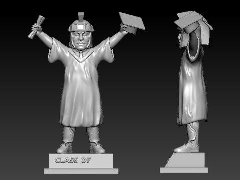 GRADUATION MASCOT MICHIGAN STATE UNIVERSITY - 3D PRINT 3D 打印模型