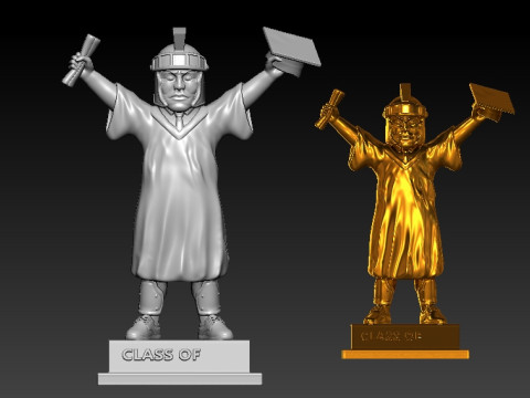 GRADUATION MASCOT MICHIGAN STATE UNIVERSITY - 3D PRINT 3D 打印模型