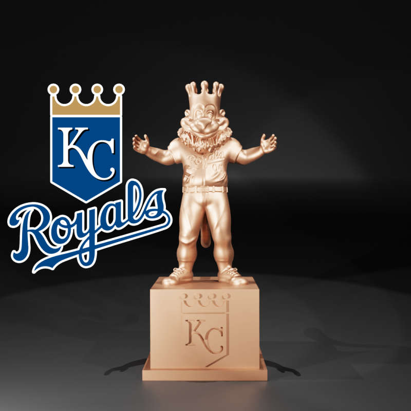 MLB - KANSAS CITY ROYALS MASCOT STATUE - 3D PRINT Modelo de impresión 3D .c4d .max .obj .3ds .fbx .stl .blend 