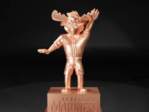 MLB - SEATTLE MARINERS BASEBALL MASCOT STATUE - 3D PRINT 3D Print Model