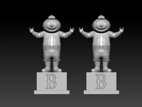 MLB - BOSTON RED SOX BASEBALL MASCOT STATUE 3D Print Model
