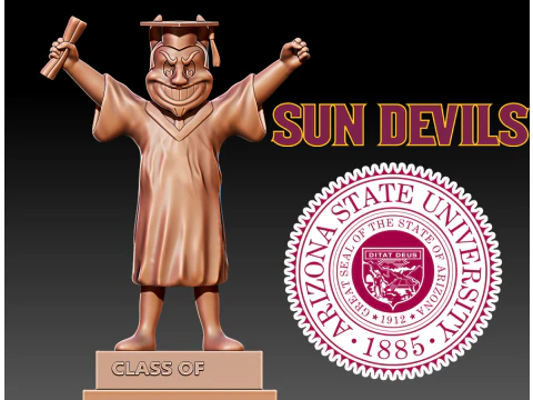 GRADUATION MASCOT ARIZONA STATE UNIVERSITY - 3D PRINT 3D Print Model