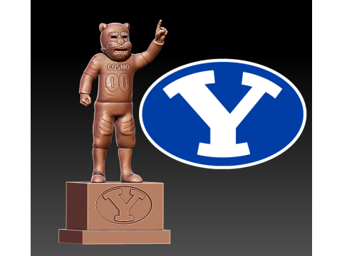NCAA -BYU COUGARS FOOTBALL MASCOT STATUE - 3D PRINT 3Dプリントモデル