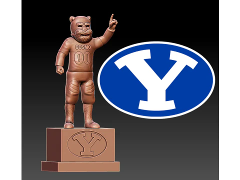 NCAA -BYU COUGARS FOOTBALL MASCOT STATUE - 3D PRINT 3D Print Model